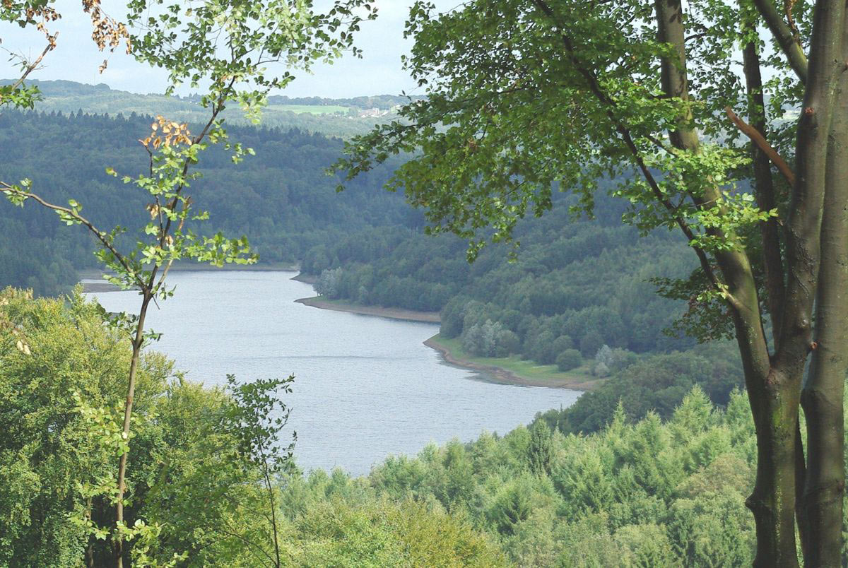 Blick über eine Talsperre